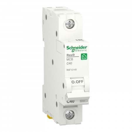 Автоматичний вимикач Schneider Electric Resi9, 1P, C-40A, 6kA (R9F12140)