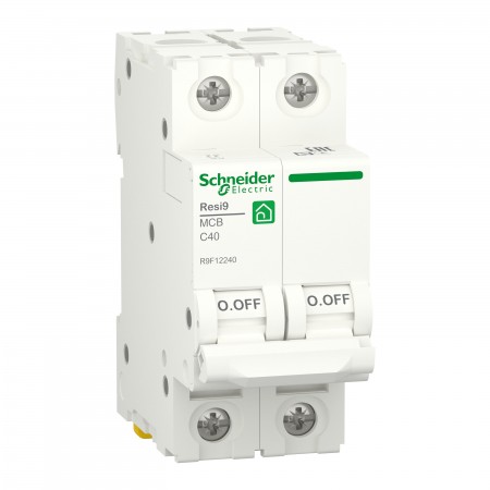 Автоматичний вимикач Schneider Electric Resi9, 2P, C-40A, 6kA (R9F12240)