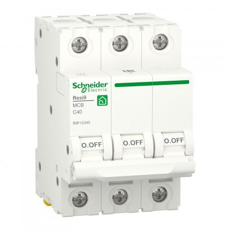 Автоматичний вимикач Schneider Electric Resi9, 3P, C-40A, 6kA (R9F12340)